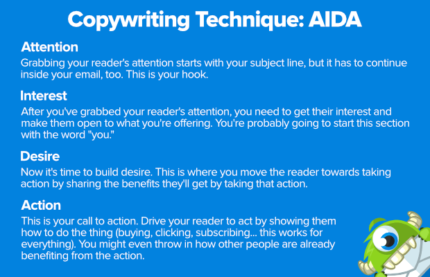 copywriting technique aida