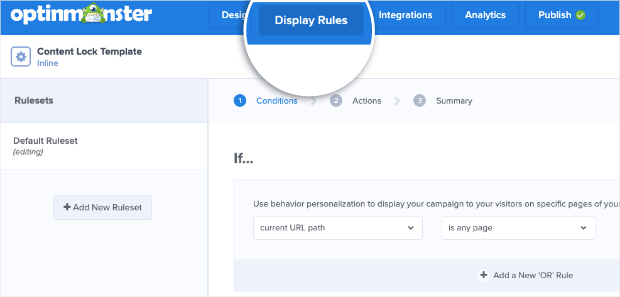 Display Rules - OM editor