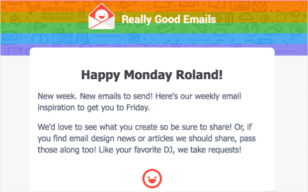 happy monday transactional email min